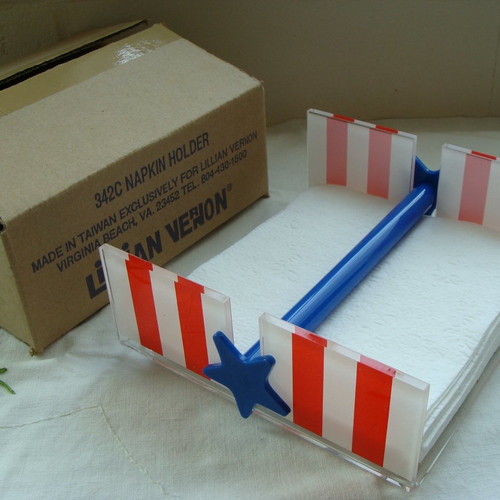 patriotic picnic napkin holder